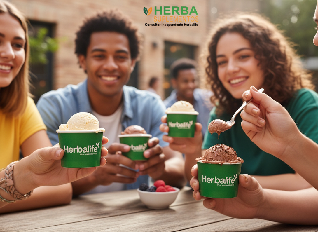Comparação nutricional Gelato Herbalife vs Gelatos Tradicionais