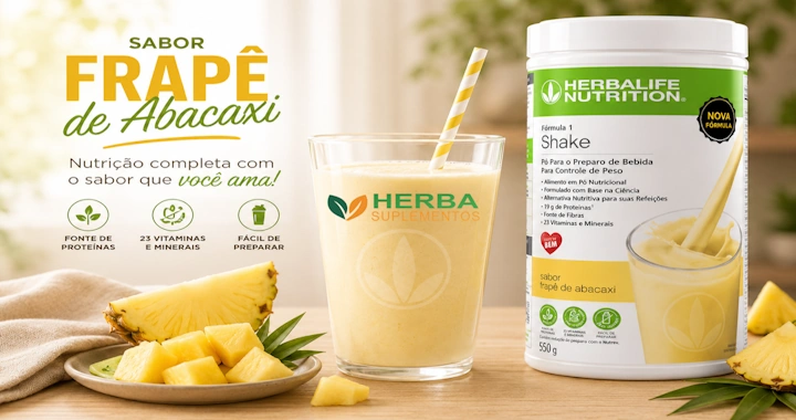 Shake Herbalife Frapê de Abacaxi