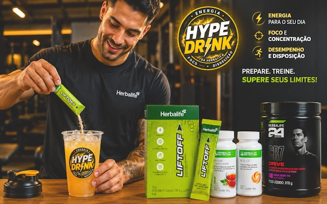 Preparo do Hype Drink Herbalife