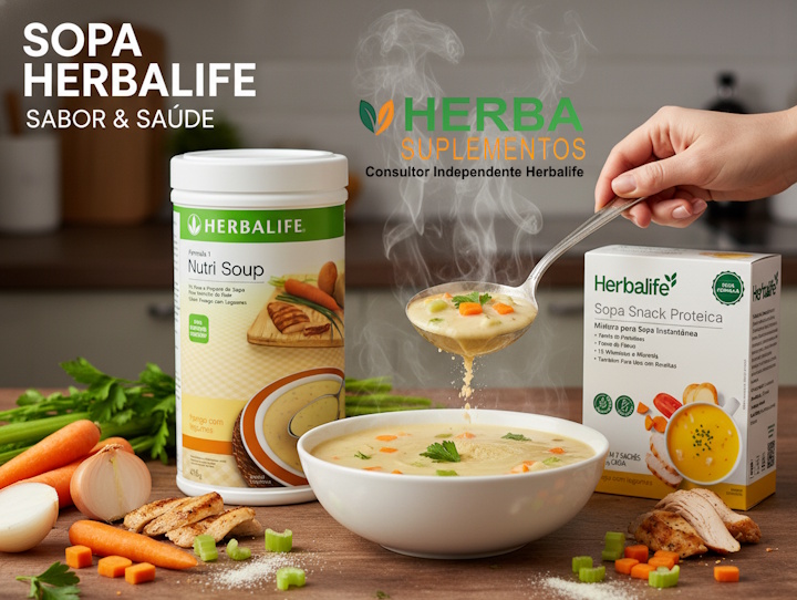 Sopa Snack Proteica Herbalife Frango com Legumes