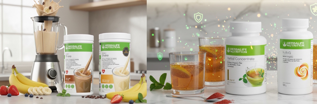 Shake Herbalife com frutas