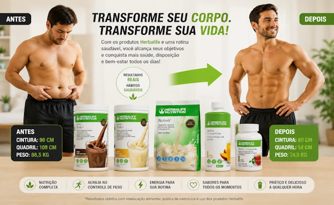 Resultados reais com produtos Herbalife