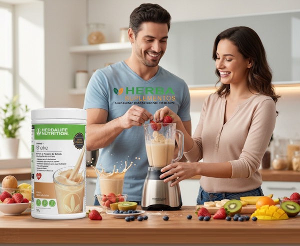 Preparo do Shake Herbalife Doce de Leite