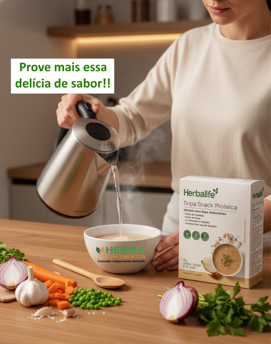 Sopa Snack Proteica Herbalife Creme de Cebola