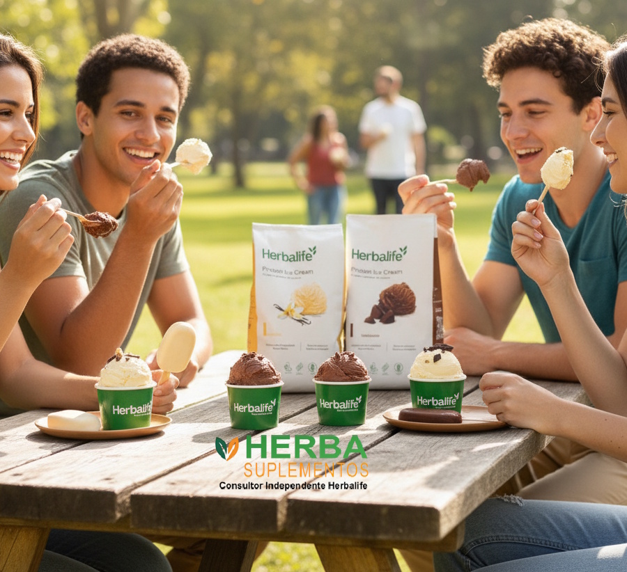 Gelato Herbalife Protein Ice Cream - Sabor Baunilha
